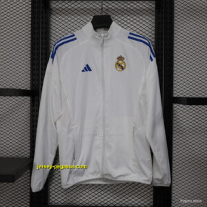 Real Madrid WHITE Windbreaker (with Inner Lining)