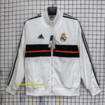 Real Madrid White Full Zipper Windbreaker