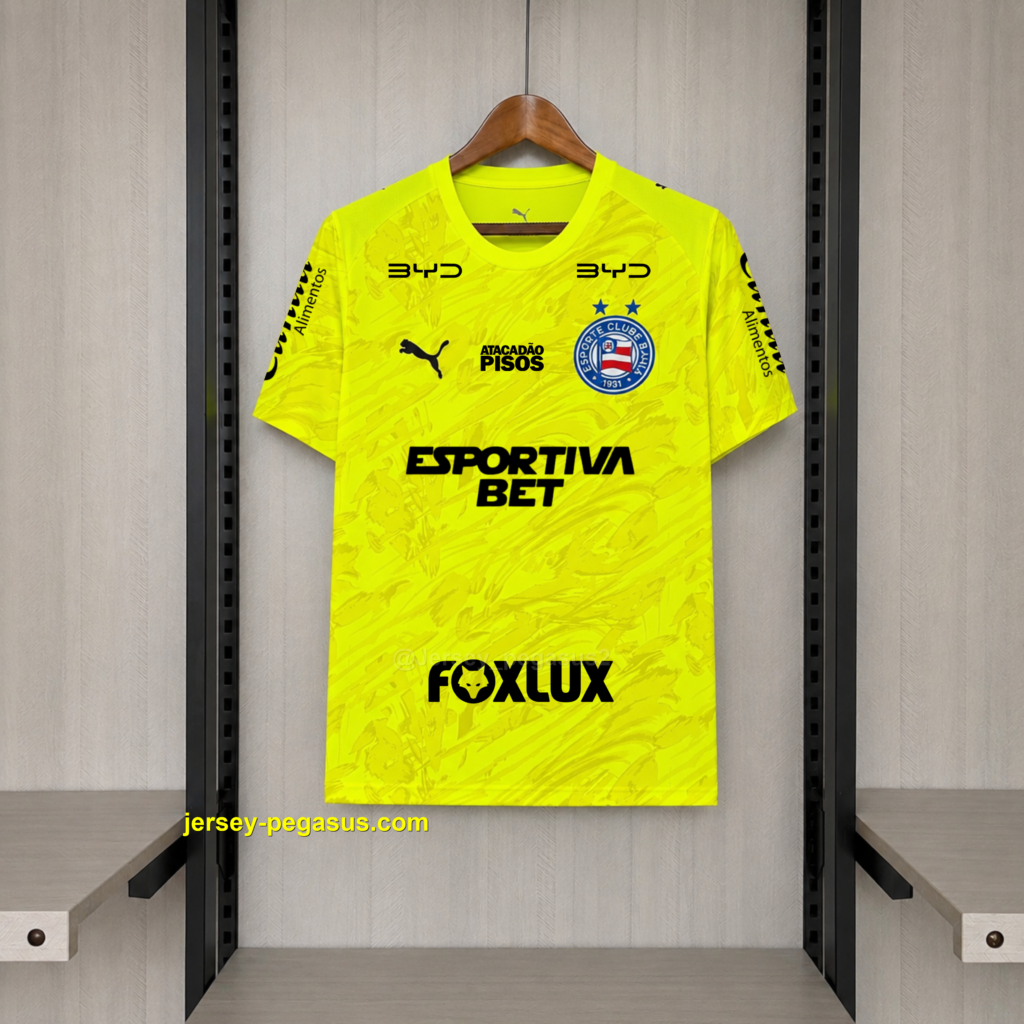 2026-27 Bahia Goalkeeper Yellow All Sponsors Jersey
