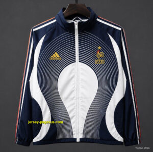 Retro 2006 France Navy Blue Windbreaker Jacket