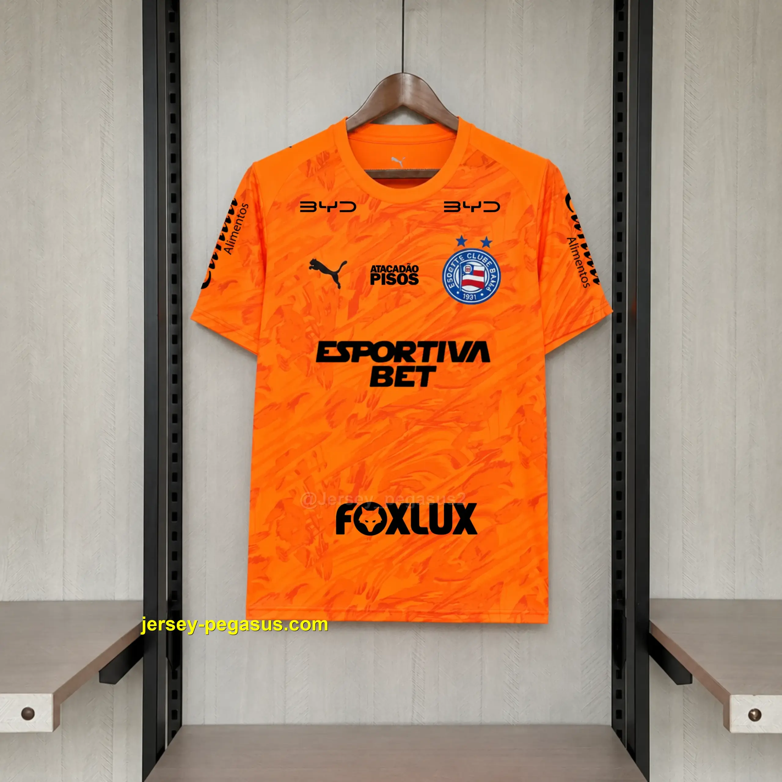 2026-27 Bahia Goalkeeper Orange All Sponsors Jersey 2026-27 Bahia Goalkeeper Orange All Sponsors Jersey