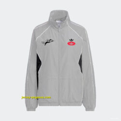 2025 Adidas originals Grey Full Zipper Windbreaker