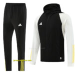 2025 Adidas Black White Half Zipper Jacket+Long Pants