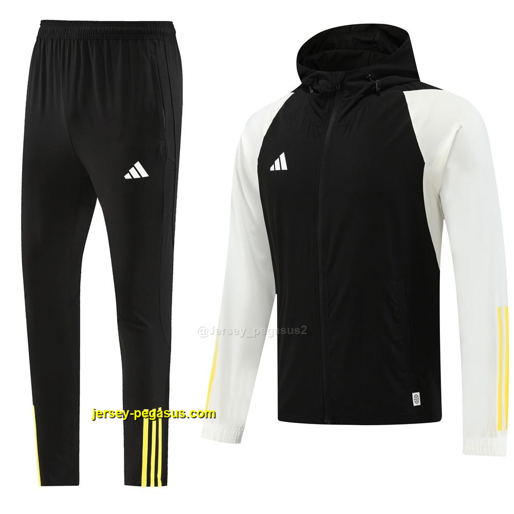 2025 Adidas Black White Half Zipper Jacket+Long Pants