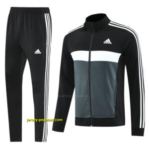 2025 Adidas BlackGrey Full Zipper Jacket +Long Pants