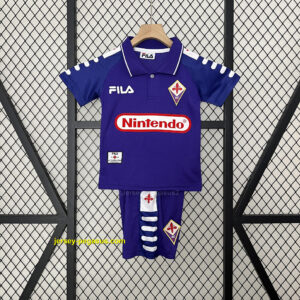 Fiorentina Home Retro Kid Kits Youth Apparels