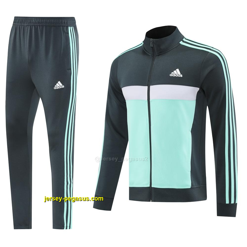 2025 Adidas Dark Grey Full Zipper Jacket +Long Pants