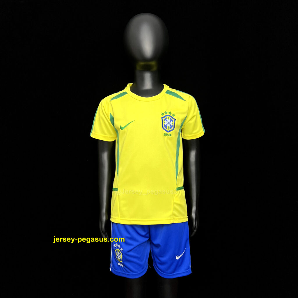 Retro 2002 Brazil home kids