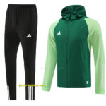 2025 Adidas Green Half Zipper Jacket+Long Pants