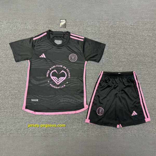 Inter Miami Away Kids Kits With IMFC Foundation Sponsor Suits Soccer Jerseys Yup