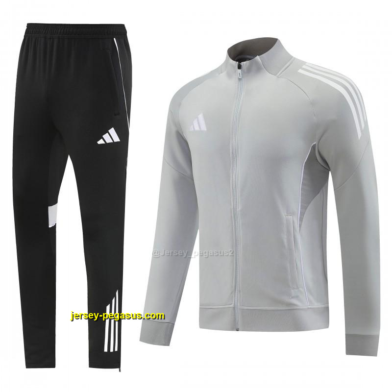 2025 Adidas Grey Full Zipper Jacket+Long Pants 2025 Adidas Grey Full Zipper Jacket+Long Pants
