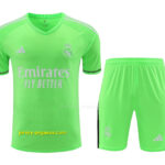 Real Madrid Goalkeeper Kits Short Sleeve Green Suits Soccer Jerseys
