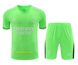 Real Madrid Goalkeeper Kits Short Sleeve Green Suits Soccer Jerseys