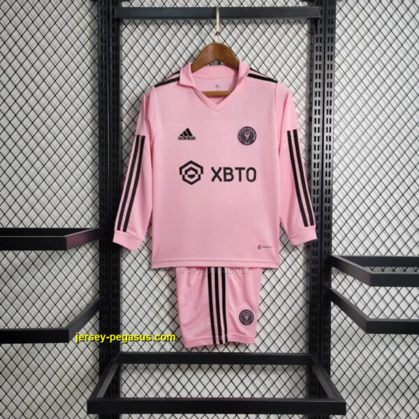 Inter Miami home pink long sleeve kid kit Inter Miami home pink long sleeve kid kit