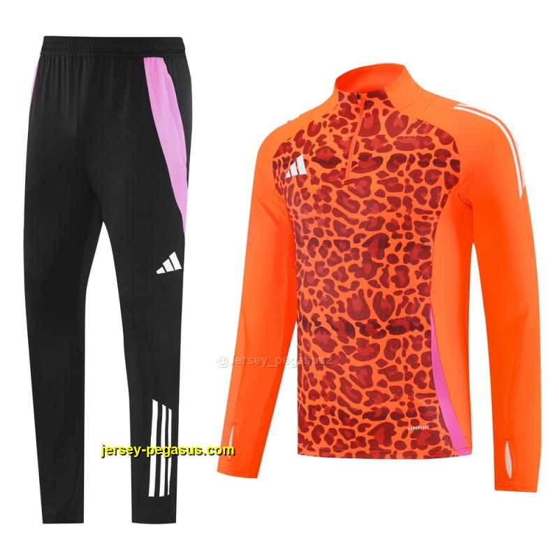 2025 Adidas Orange & Black with Leopard Print Pattern Half Zipper Jacket +Long P 2025 Adidas Orange & Black with Leopard Print Pattern Half Zipper Jacket +Long P