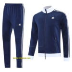 2025 Adidas Original Navy Full Hoodie Zipper Jacket +Long Pants