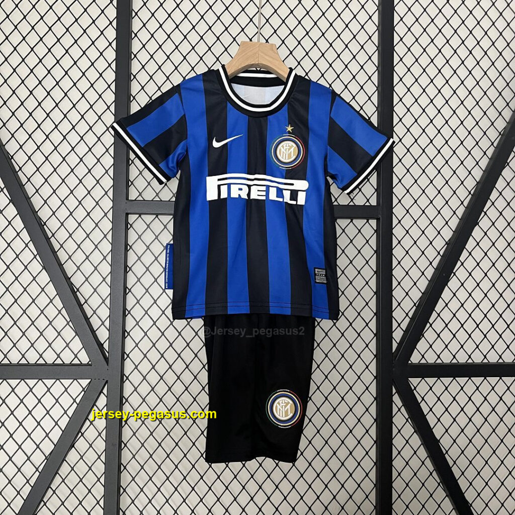 Inter Milan Home Retro Kids Kits Children Shirt Soccer Jersey