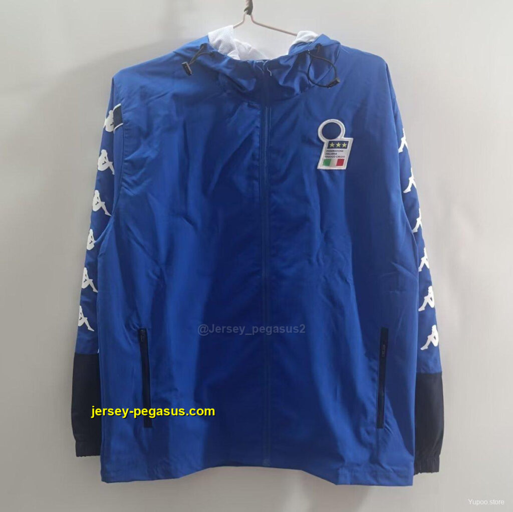 1994 Italy Blue Hoodie Windbreaker