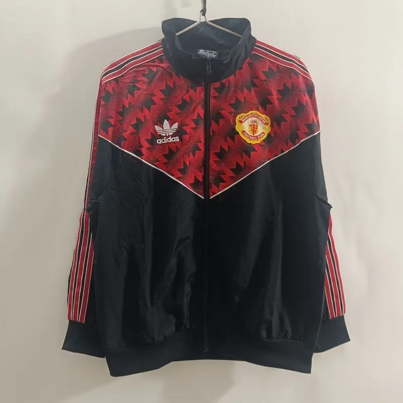 1991 MNU black red classic retro Windbreaker