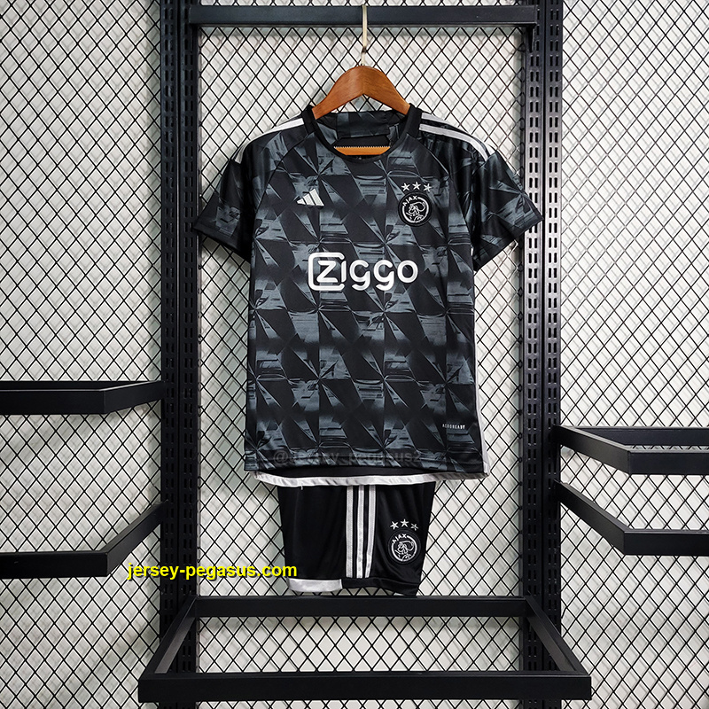 Kids Ajax Black Third away Soccer Jerseys