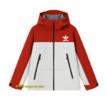 2025 Adidas WhiteRed Full Zipper Waterproof Outdoor Jacket