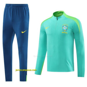 2025 Brazil Lake Green Half Zipper Jacket+Long Pants