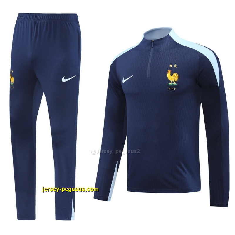 2025 France Royal Blue Half Zipper Jacket+Long Pants 2025 France Royal Blue Half Zipper Jacket+Long Pants