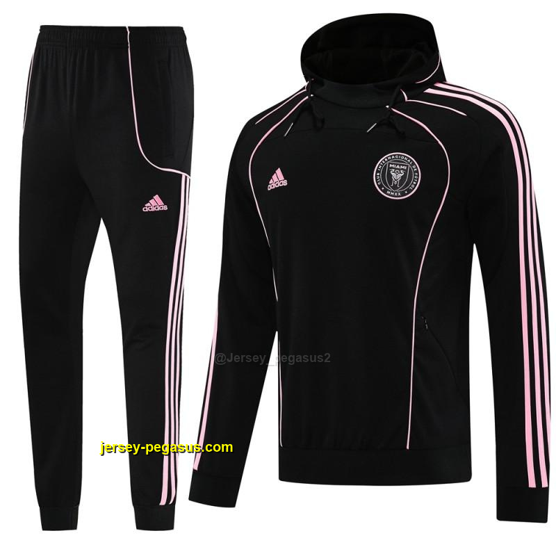 2025 Inter Miami Black Full Hoodie Zipper Jacket +Long Pants 2025 Inter Miami Black Full Hoodie Zipper Jacket +Long Pants