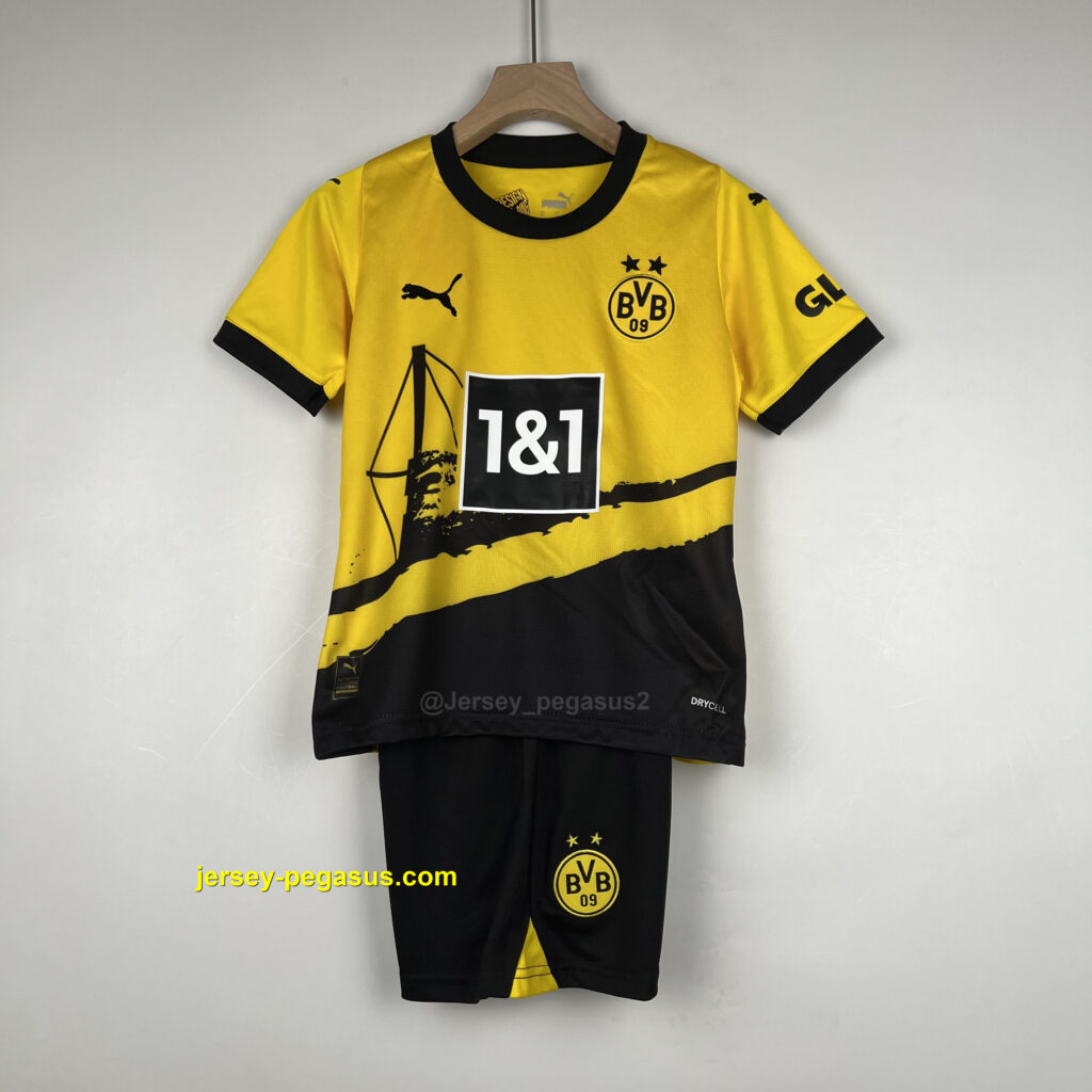 Kids Dortmund home Soccer Jersey