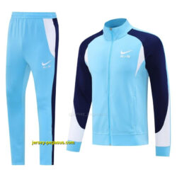 2025 Nike Air Tracksuit Set - Light Blue with Navy Accents Full Zipper Jacket +