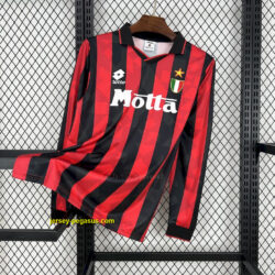 AC Milan 1993-94 Home Long Sleeves Retro Jersey
