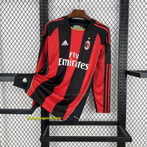 AC Milan 2010-11 Home Long Sleeves Retro Jersey