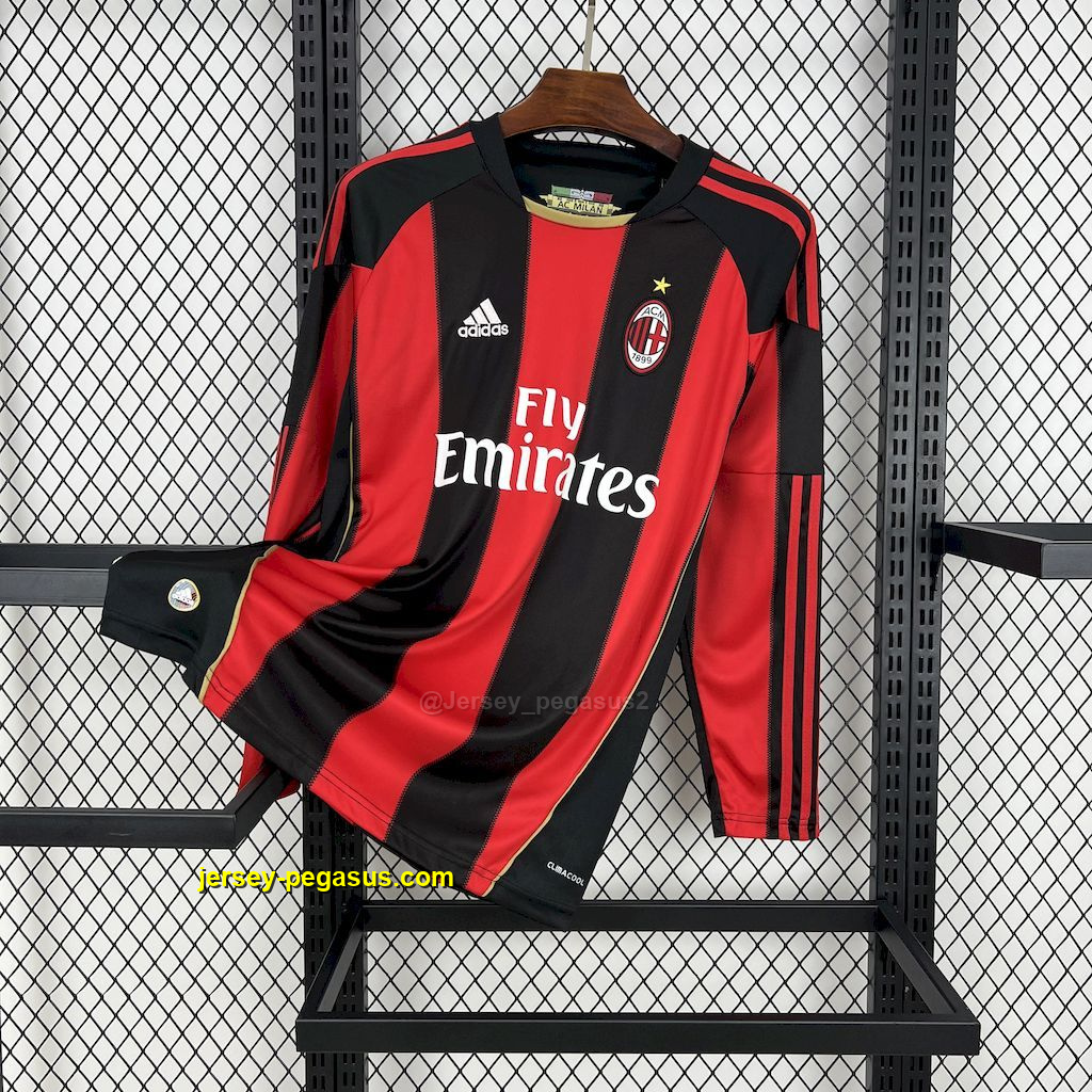 AC Milan 2010-11 Home Long Sleeves Retro Jersey AC Milan 2010-11 Home Long Sleeves Retro Jersey