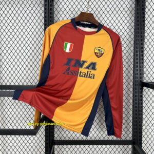 AS Roma 2001-02 Home Long Sleeve Retro Jersey