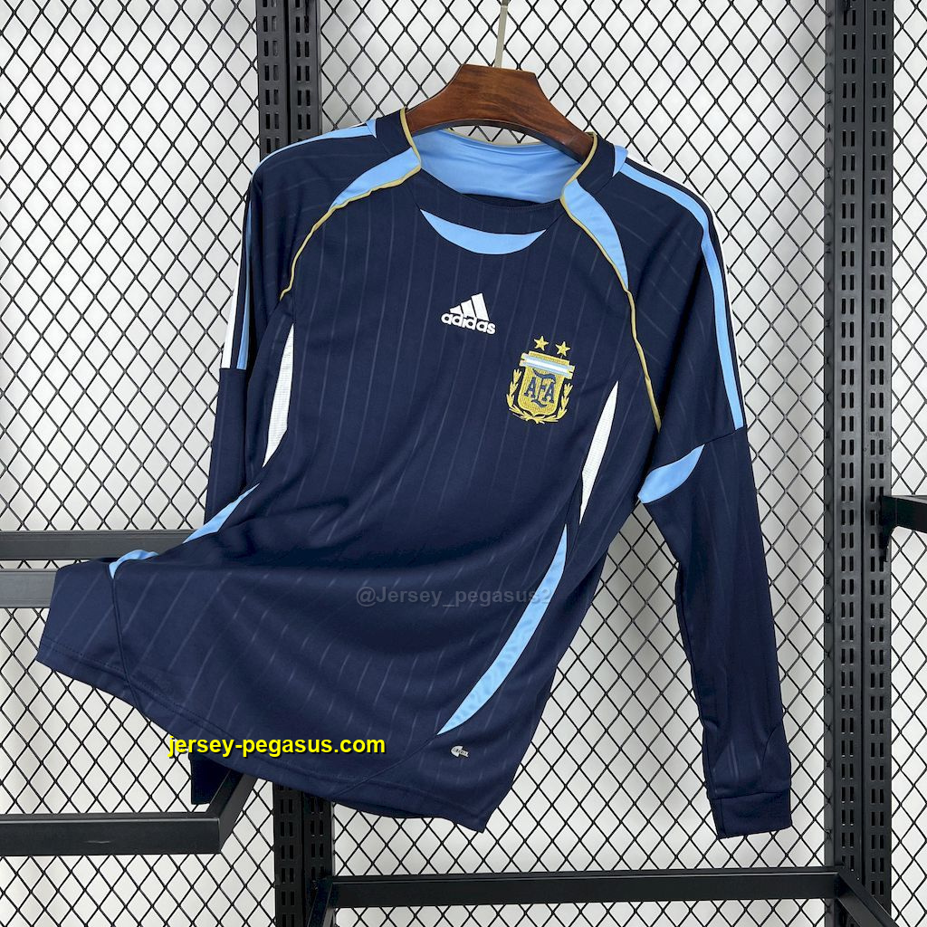 Argentina 2006-07 World Cup Away Long Sleeves Retro Jersey Argentina 2006-07 World Cup Away Long Sleeves Retro Jersey