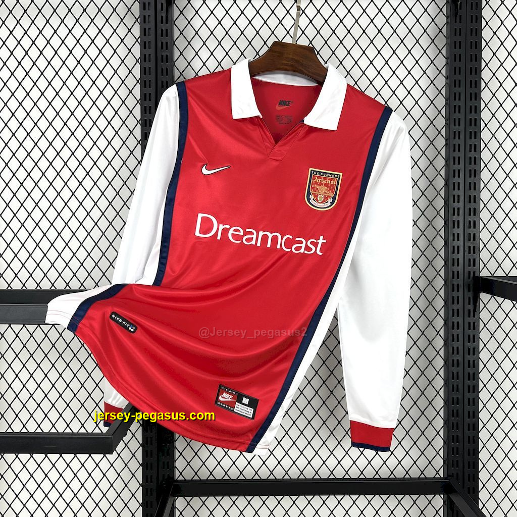 Arsenal 1999-00 Home Long Sleeves Retro Jersey Arsenal 1999-00 Home Long Sleeves Retro Jersey