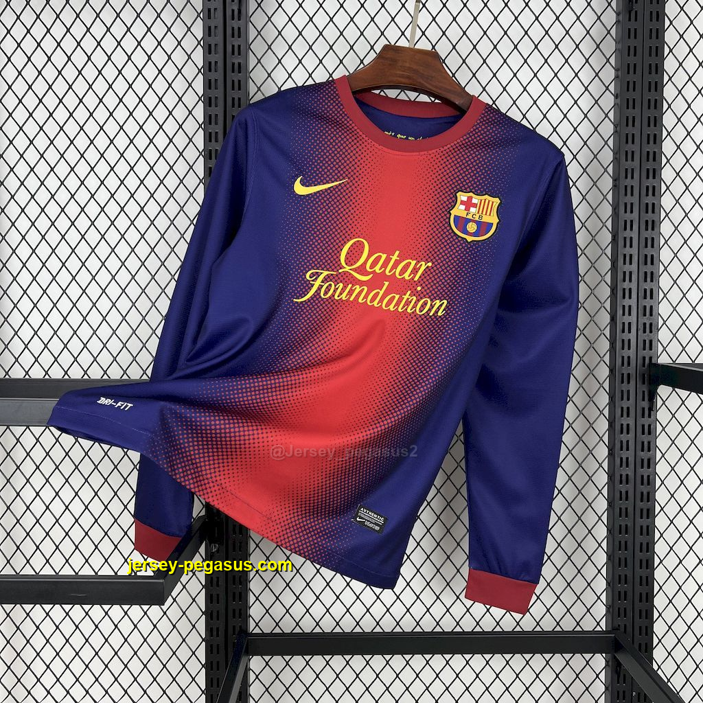 Barcelona 2012-13 Home Long Sleeves Retro Jersey Barcelona 2012-13 Home Long Sleeves Retro Jersey