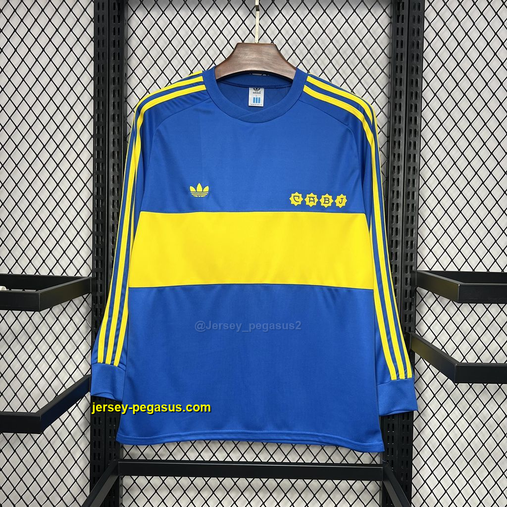 Boca Juniors 1981 Home Long Sleeves Retro Jersey Boca Juniors 1981 Home Long Sleeves Retro Jersey