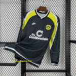 Borussia Dortmund 1995-96 Away Long Sleeves Retro Jersey