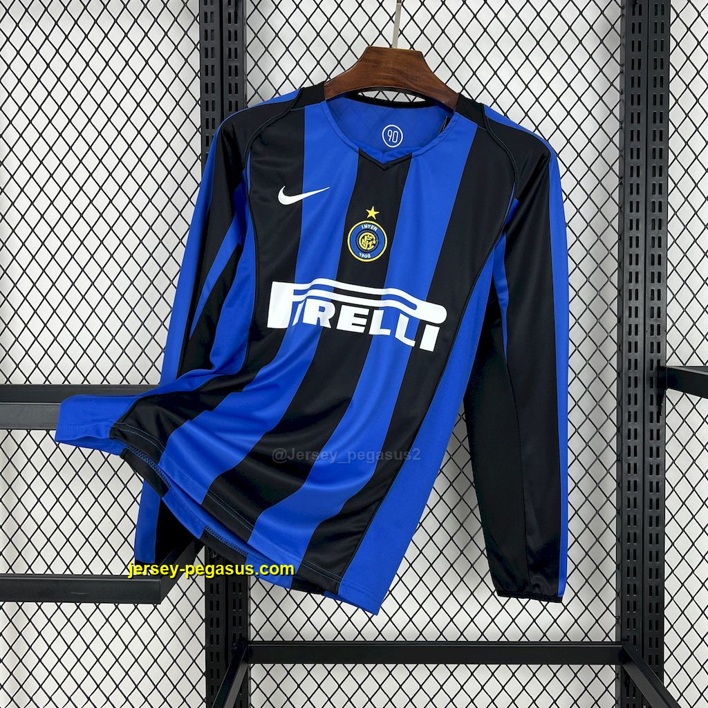 Inter Milan 2004-05 Home Long Sleeves Retro Jersey Inter Milan 2004-05 Home Long Sleeves Retro Jersey