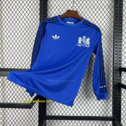 Manchester United 2024-25 Joint Edition Blue Long Sleeves Retro Jersey
