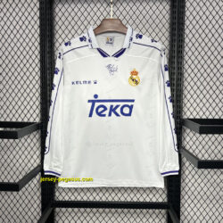 Real Madrid 1994-96 Home Long Sleeve Retro Jersey