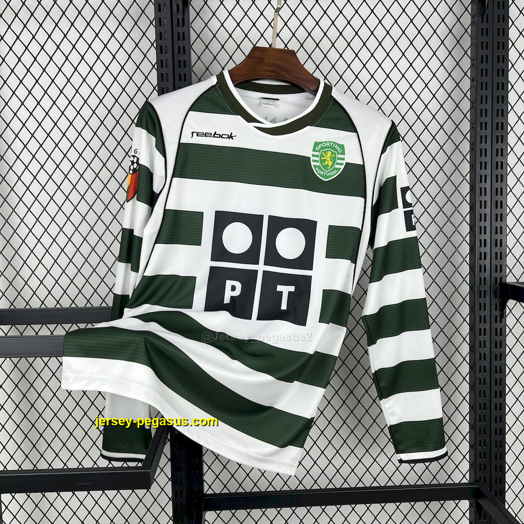 Sporting CP 2001-03 Home Long Sleeves Retro Jersey Sporting CP 2001-03 Home Long Sleeves Retro Jersey