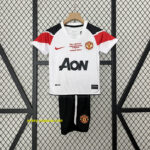 Manchester United Away Champions League Retro Kid Kits Youth Apparels