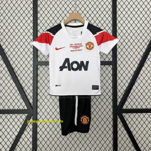 Manchester United Away Champions League Retro Kid Kits Youth Apparels