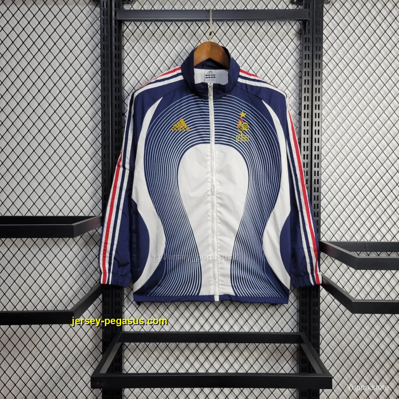 2025 France Jacket BlueWhite Stripe Windbreaker 2025 France Jacket BlueWhite Stripe Windbreaker