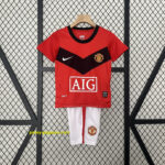 Manchester United Home Retro Kid Kits Children Sets Jersey