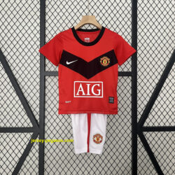 Manchester United Home Retro Kid Kits Children Sets Jersey