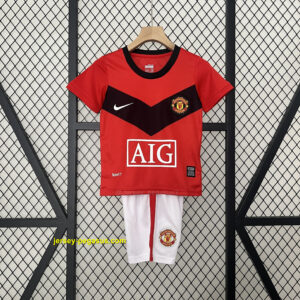 Manchester United Home Retro Kid Kits Children Sets Jersey