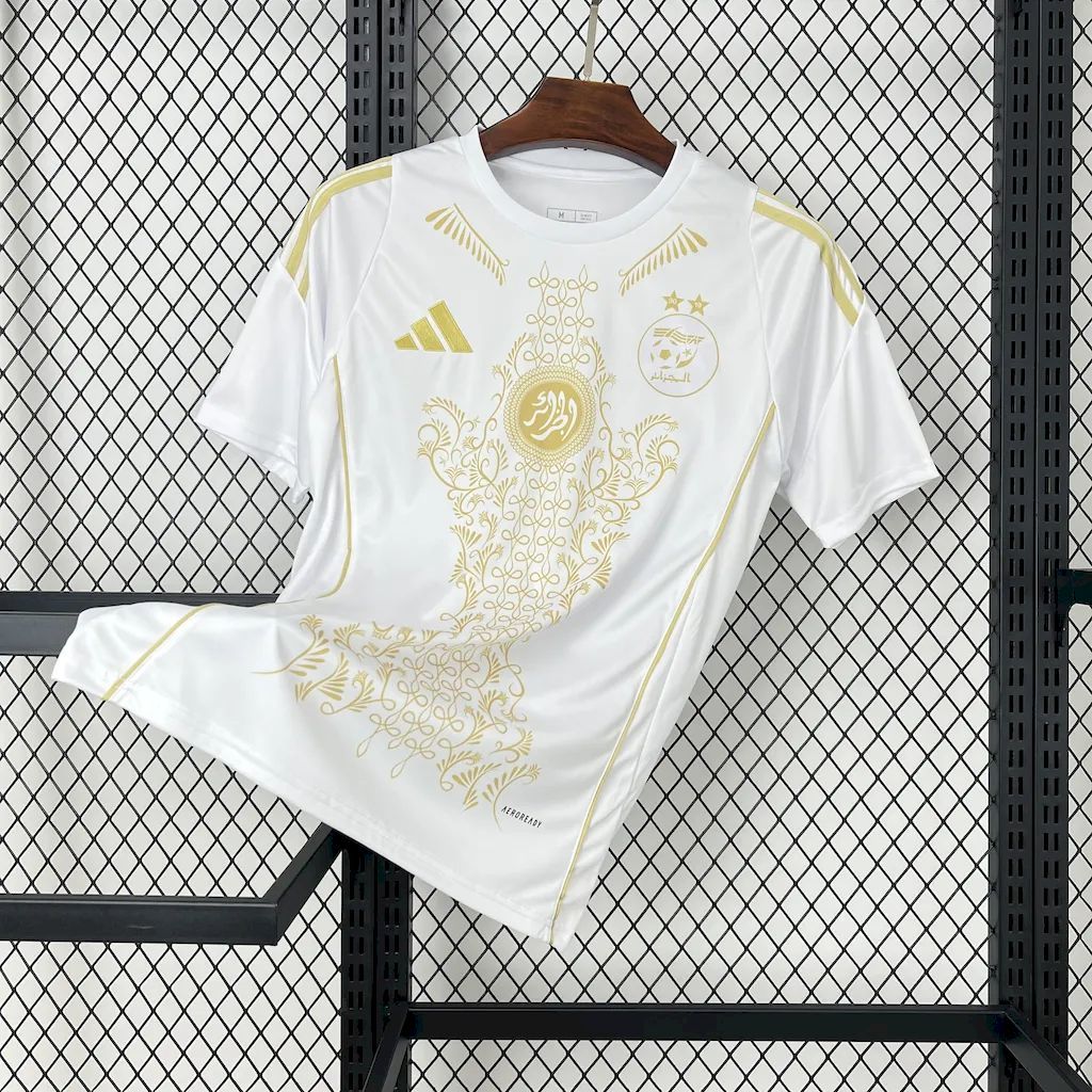 Algeria 2024-25 Karakou White gold Jersey Algeria 2024-25 Karakou White gold Jersey